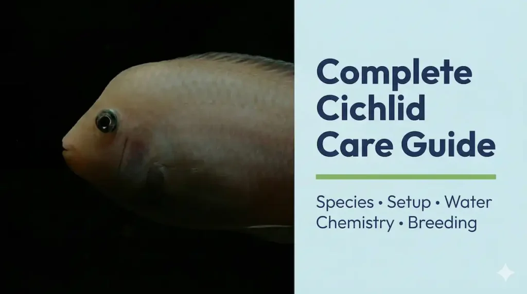 Complete cichlid care guide showing African Mbuna, South American, and Central American aquarium setups