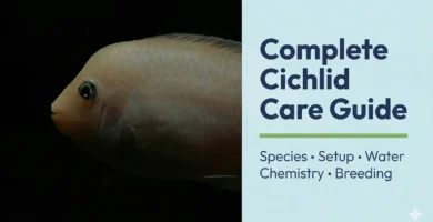 Complete cichlid care guide showing African Mbuna, South American, and Central American aquarium setups